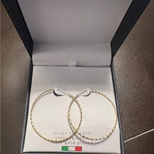 18Kt Gold plated Sterling Silver Hoop Earrings Lucia Mara